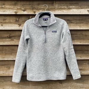 Patagonia Better Sweater Fleece Quarter Zip Light Grey Size Medium